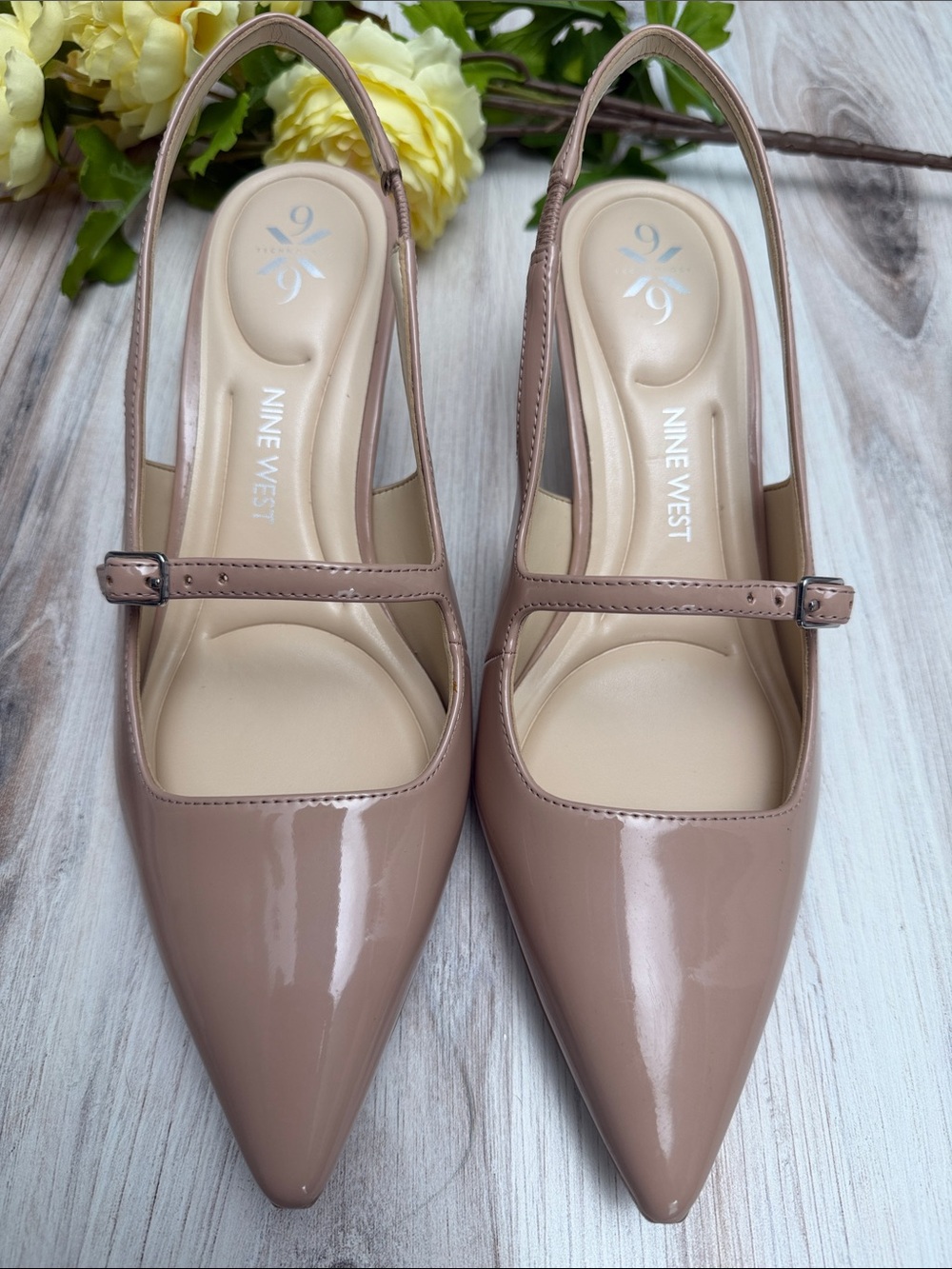 NINE WEST Calun 9x9 Mary Jane Slingbacks Size 7 - Picture 2 of 8